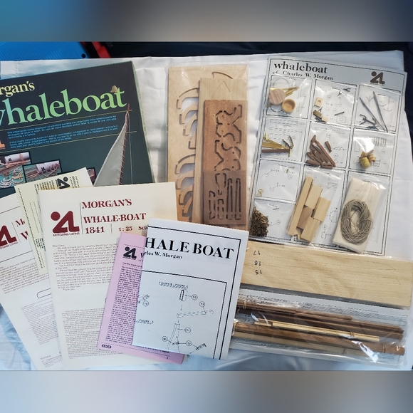 : New Open box vintage 1984 Morgan's whaleboat 1:25 scale wood model kit boat - Picture 2 of 7